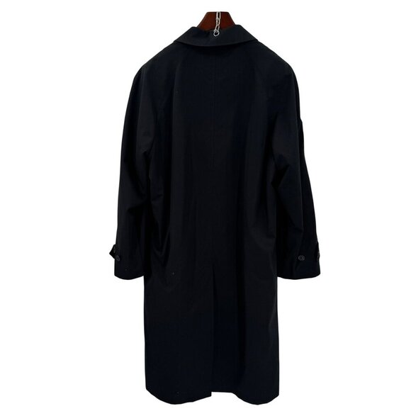 Millennium Collection Black Trench Coat Mens Size 44L Long Professional Outerwea - Picture 4 of 12